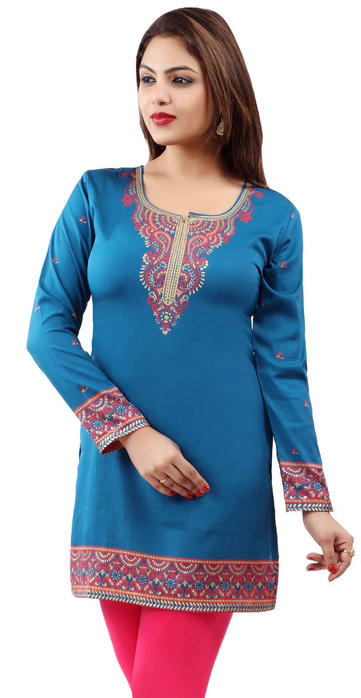 Blue kurti for women