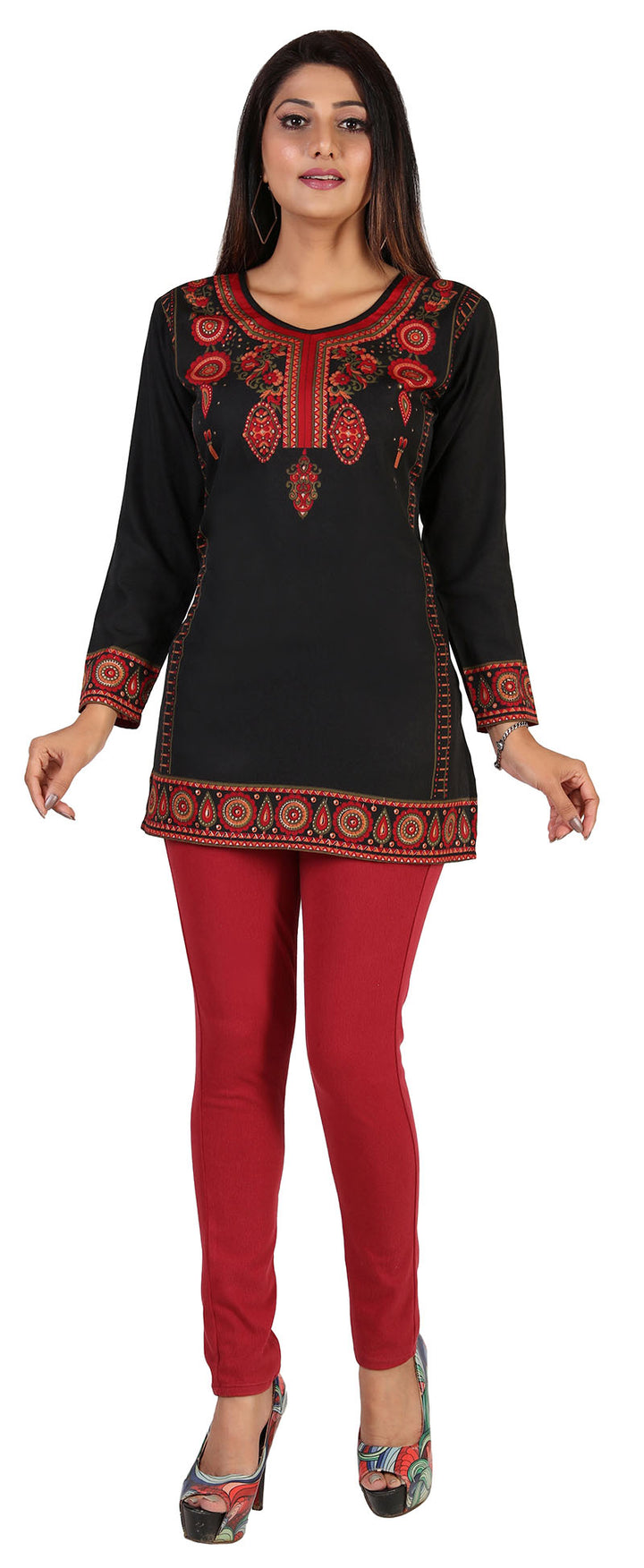 Black short kurta from India