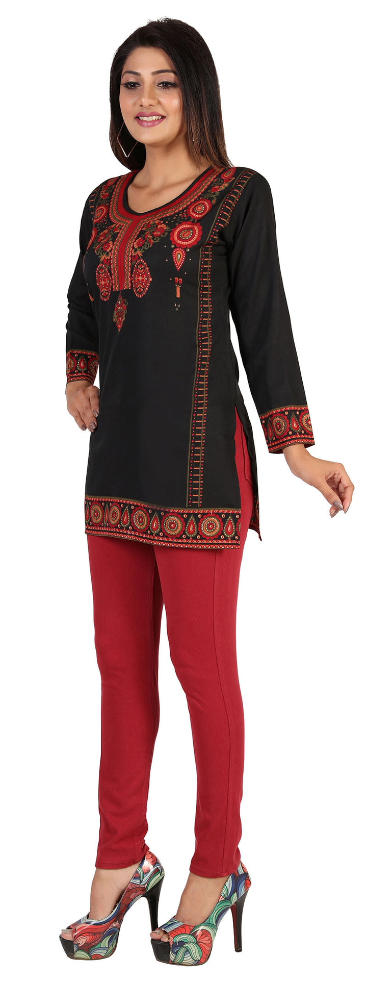 Black short kurta from India