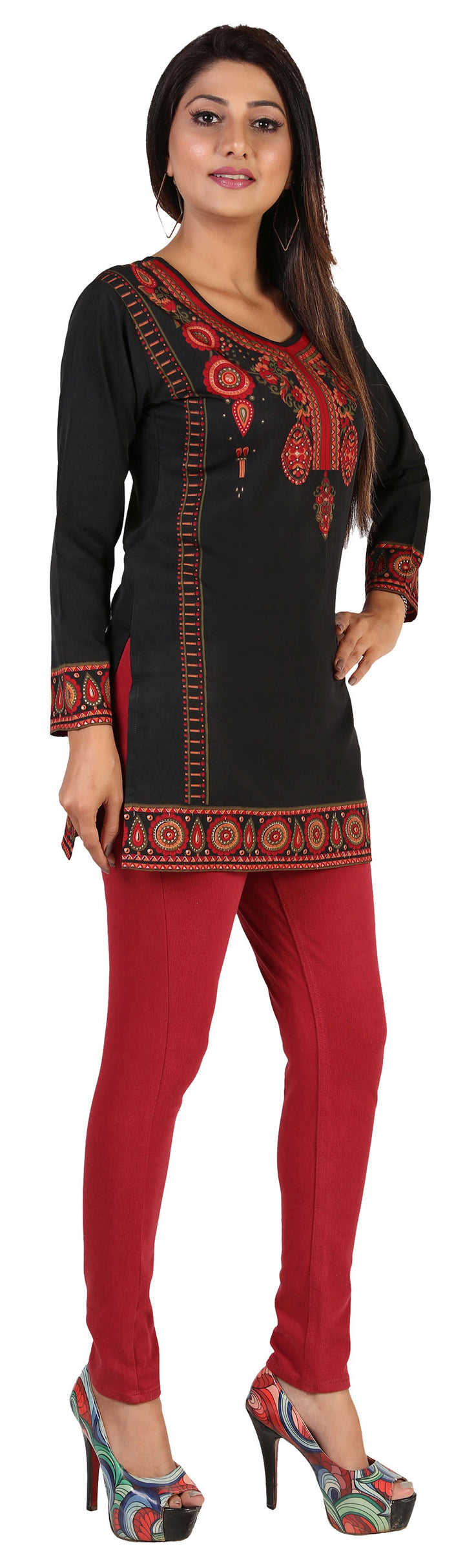 Black short kurta from India