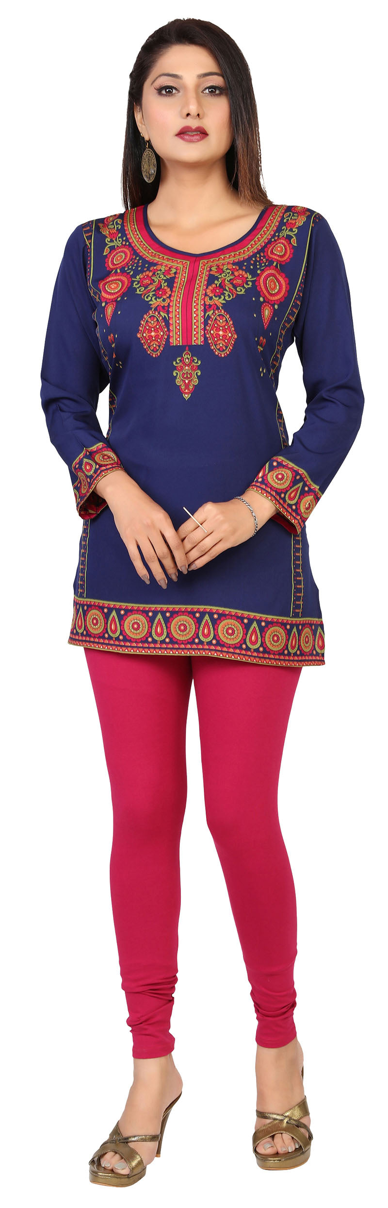 Blue short kurta from India