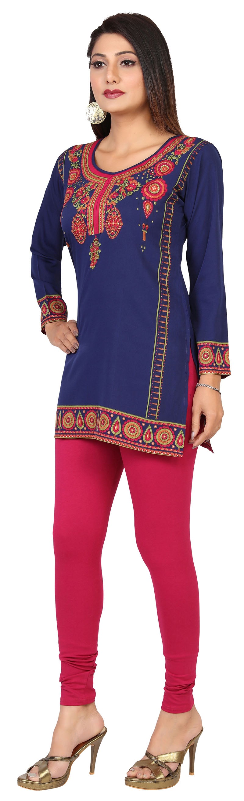Blue short kurta from India