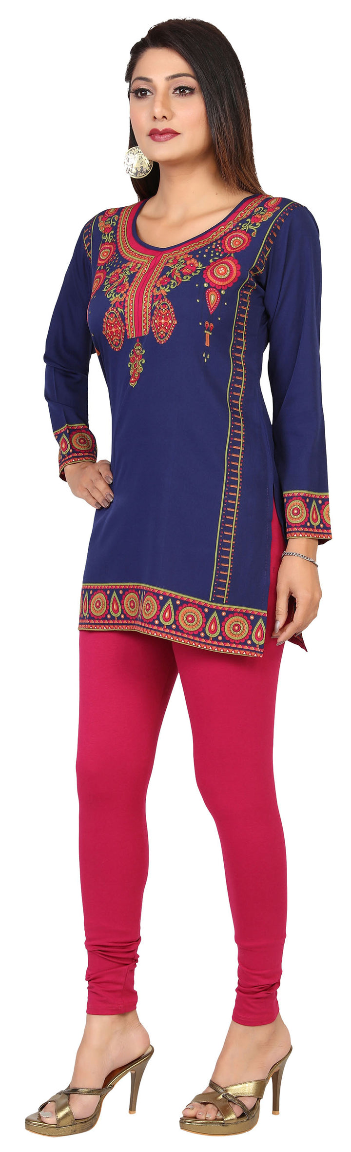 Blue short kurta from India