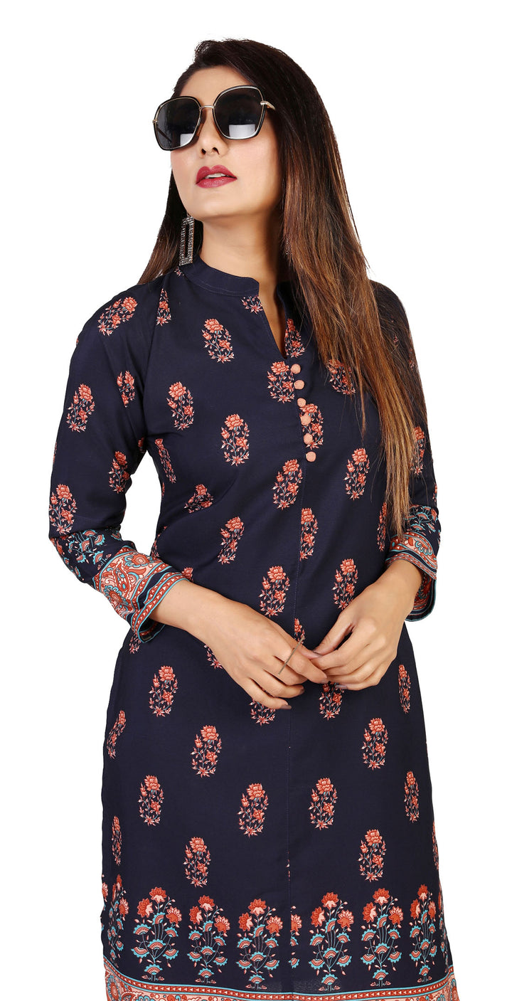 Blue long Kurti