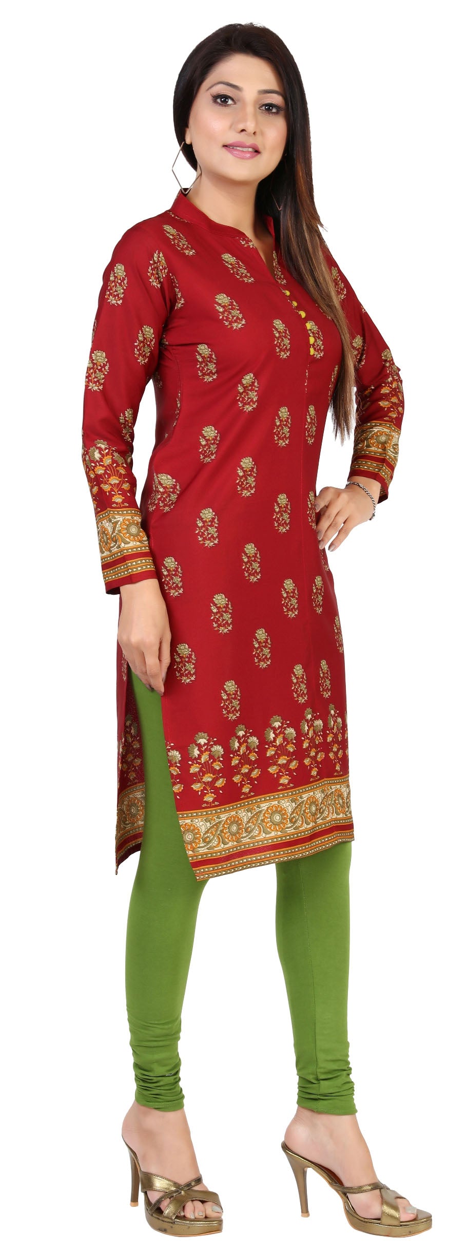Maroon long Kurti