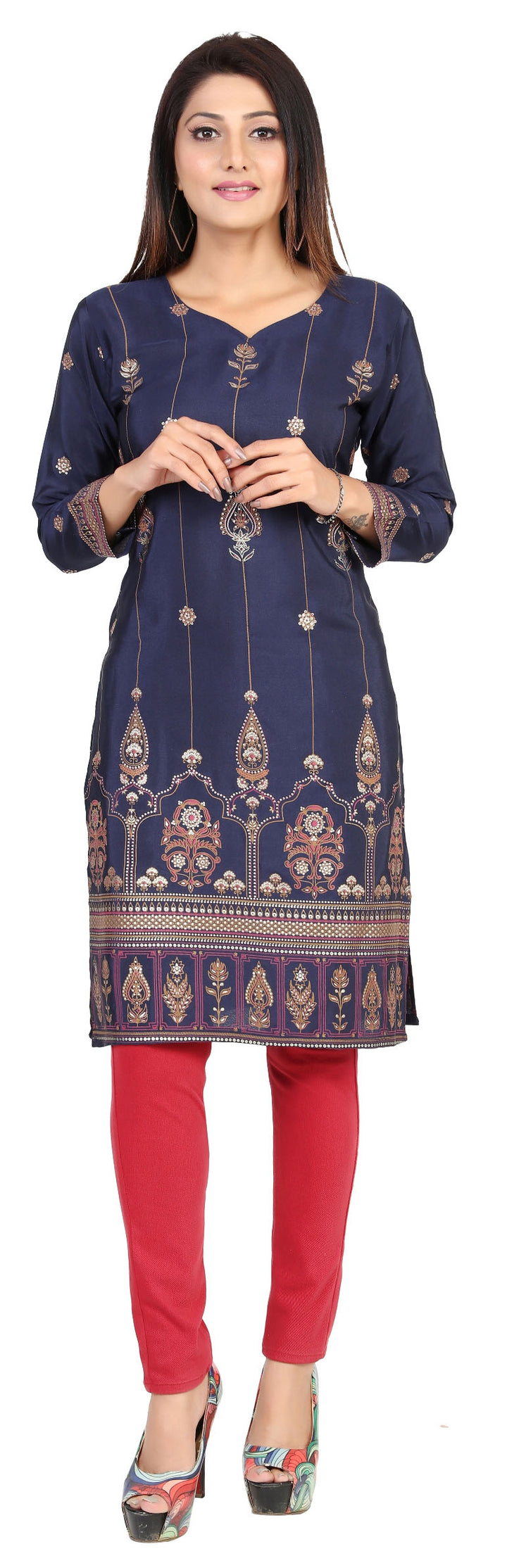 Blue long Kurti
