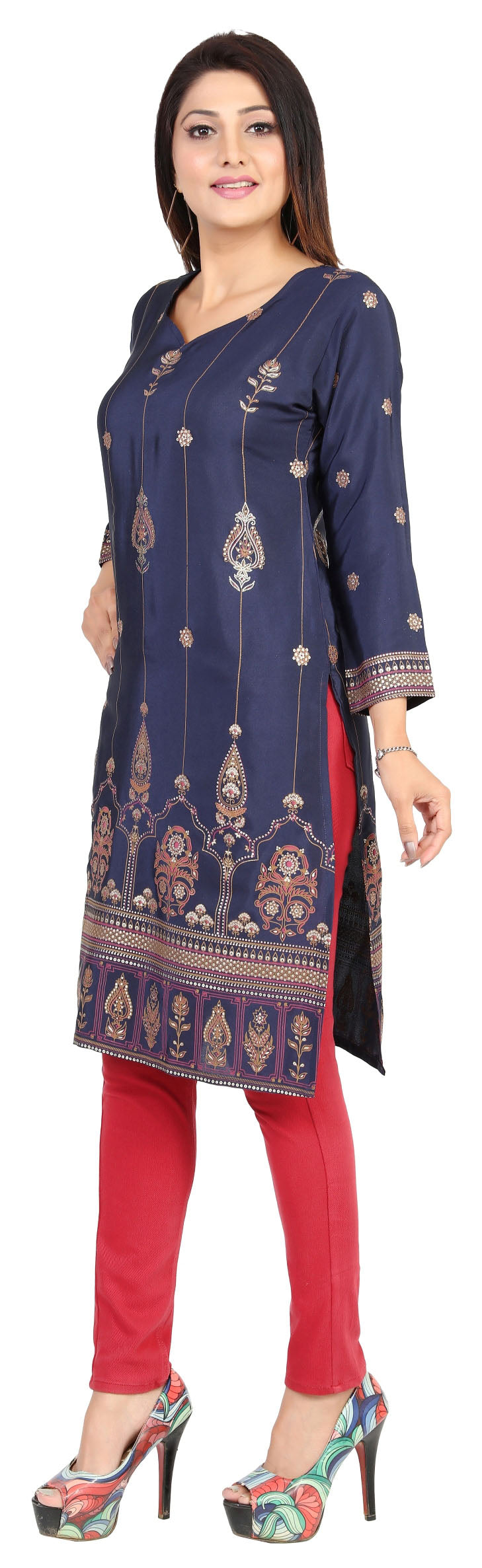 Blue long Kurti