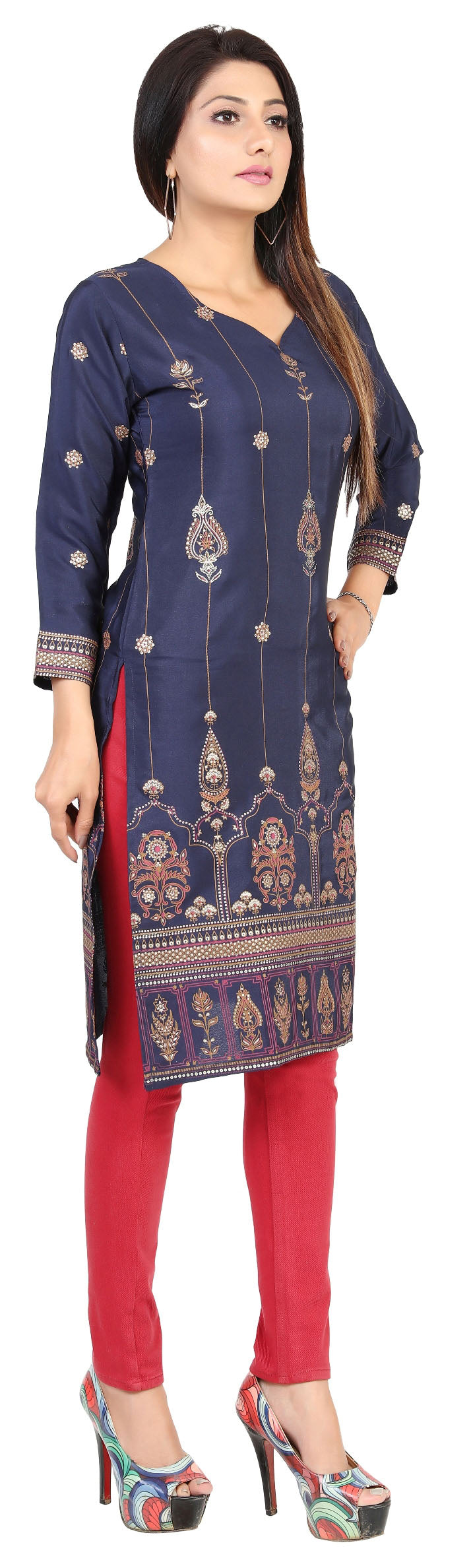 Blue long Kurti