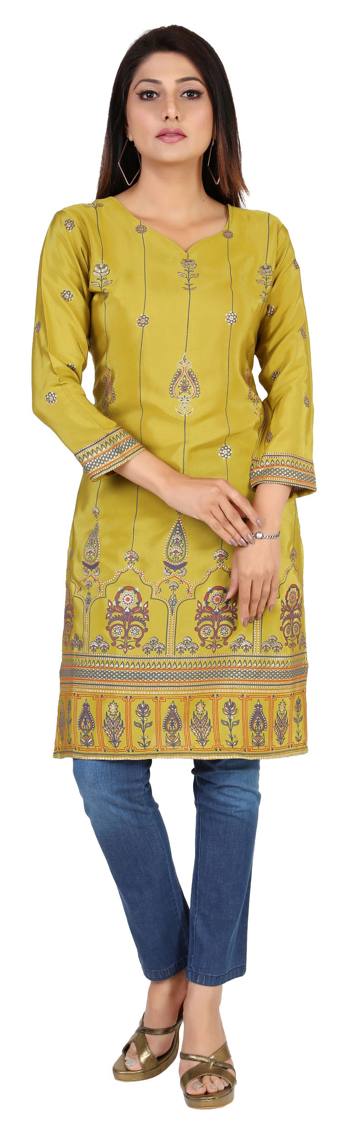 Green long Kurti