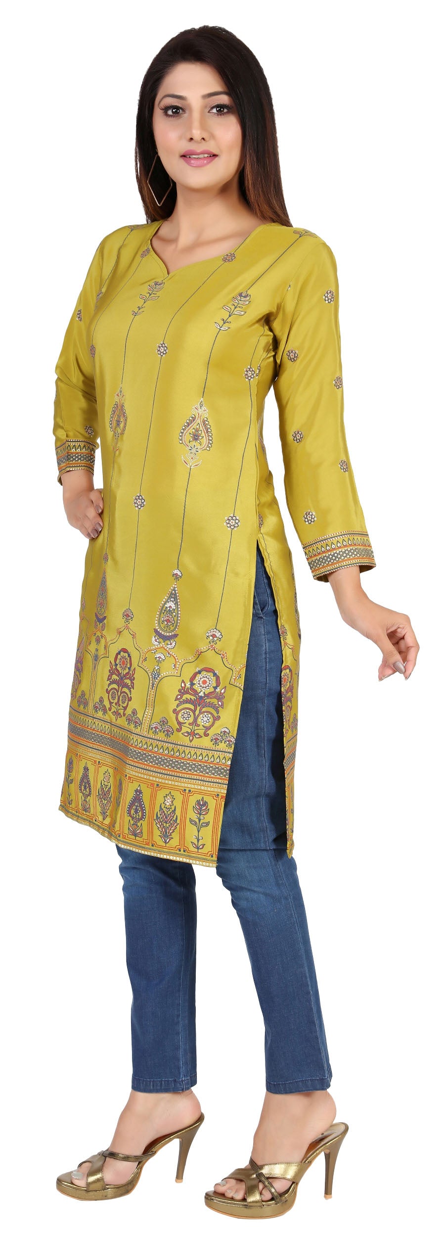 Green long Kurti