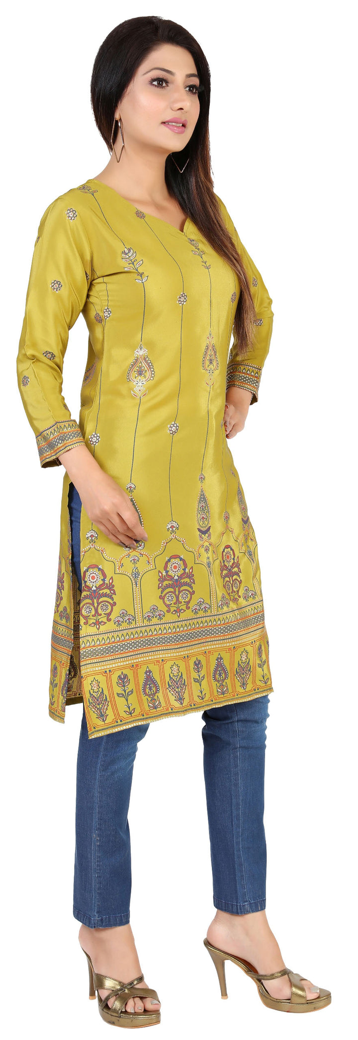 Green long Kurti