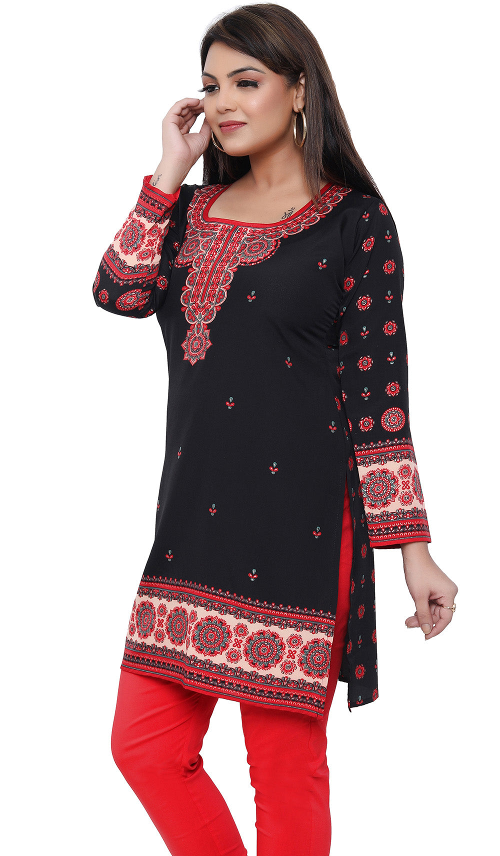 Black Indian kurtis for women
