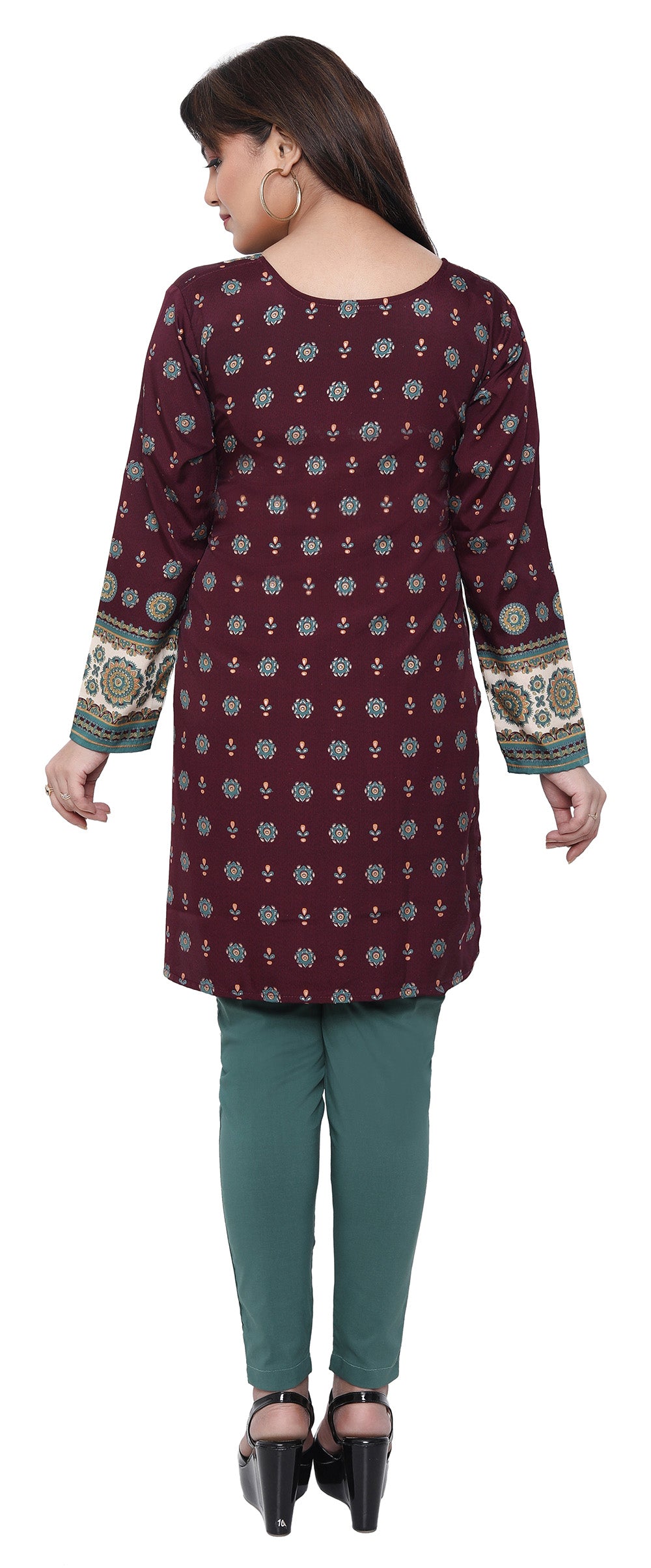 Maroon Indian kurtis for women