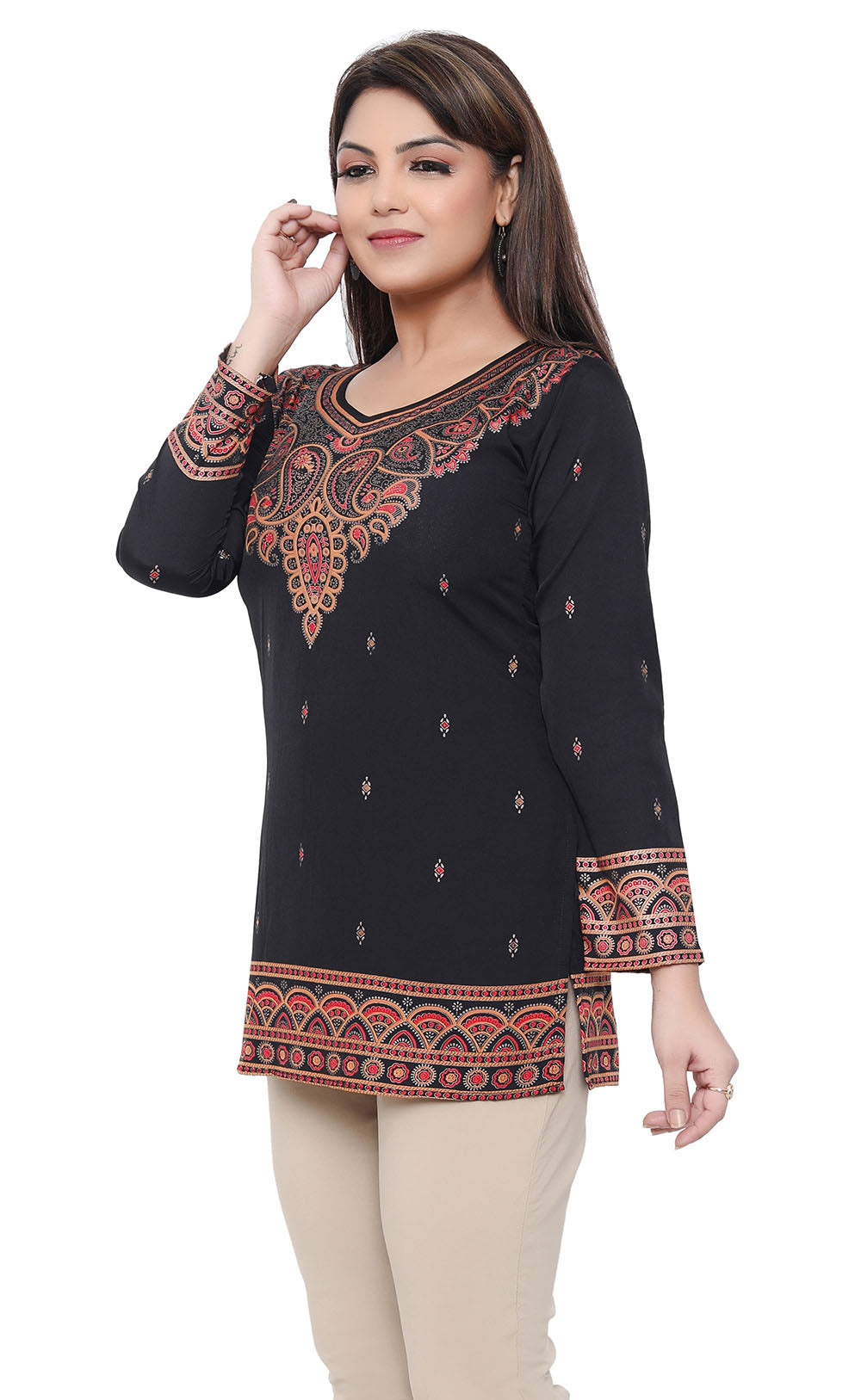 Black Indian kurtis for women