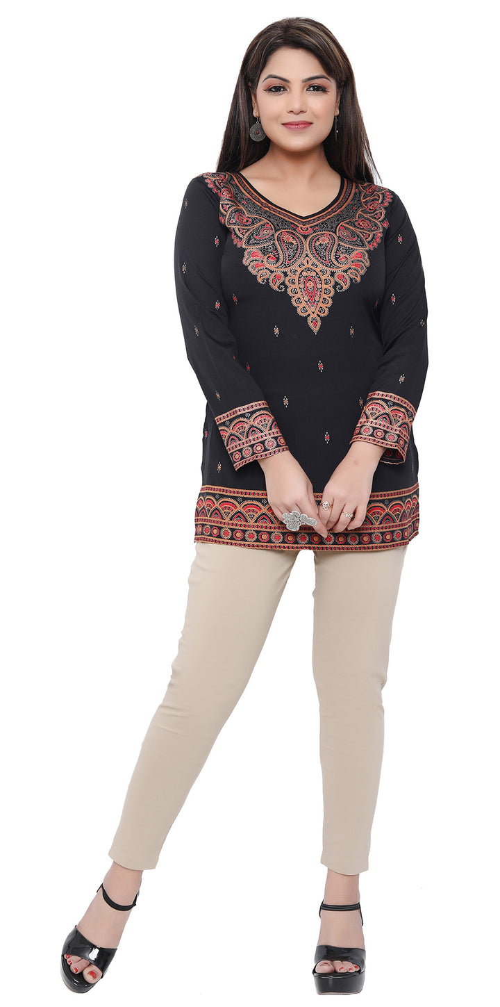 Black Indian kurtis for women