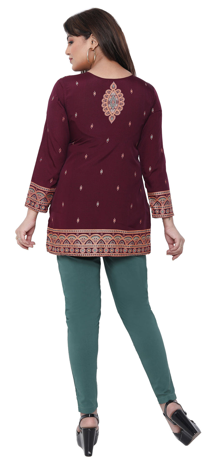 Maroon Indian kurtis for women