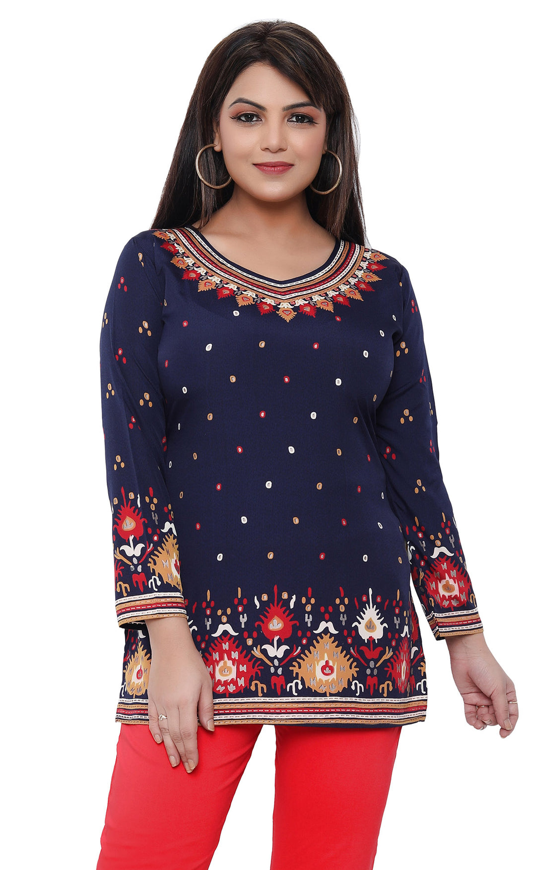 Blue short kurtis for women