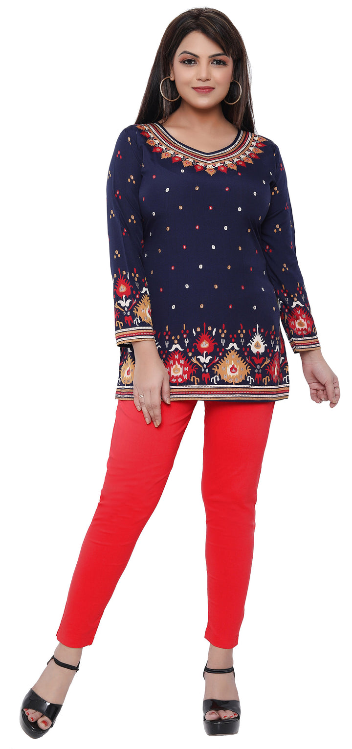 Blue short kurtis for women