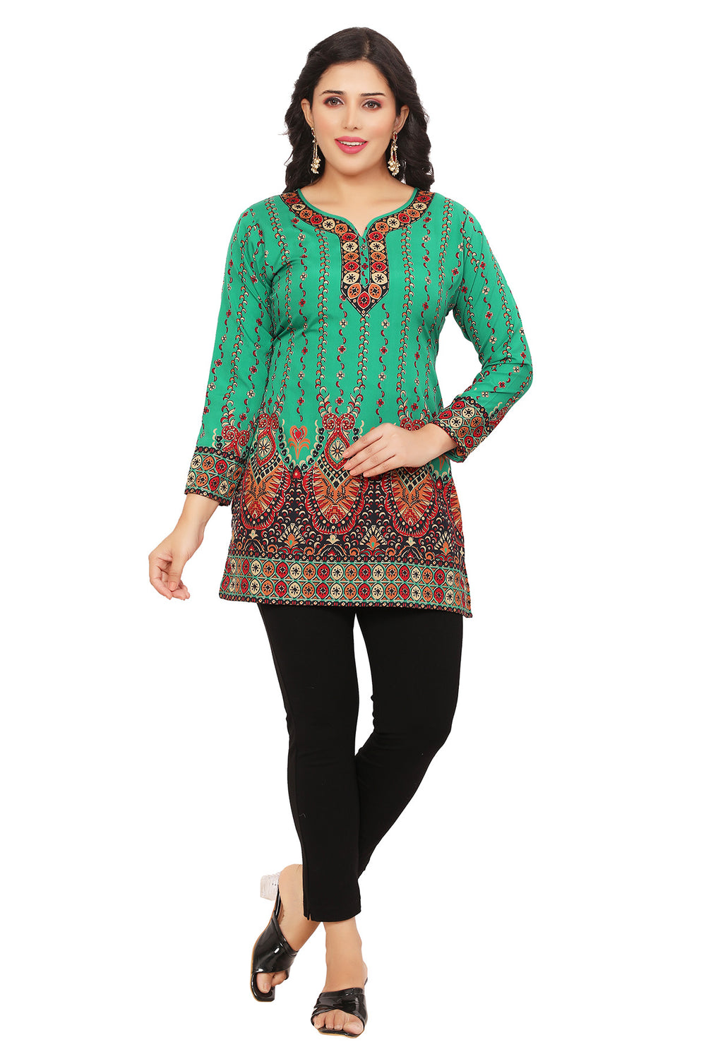 Green Short Kurta