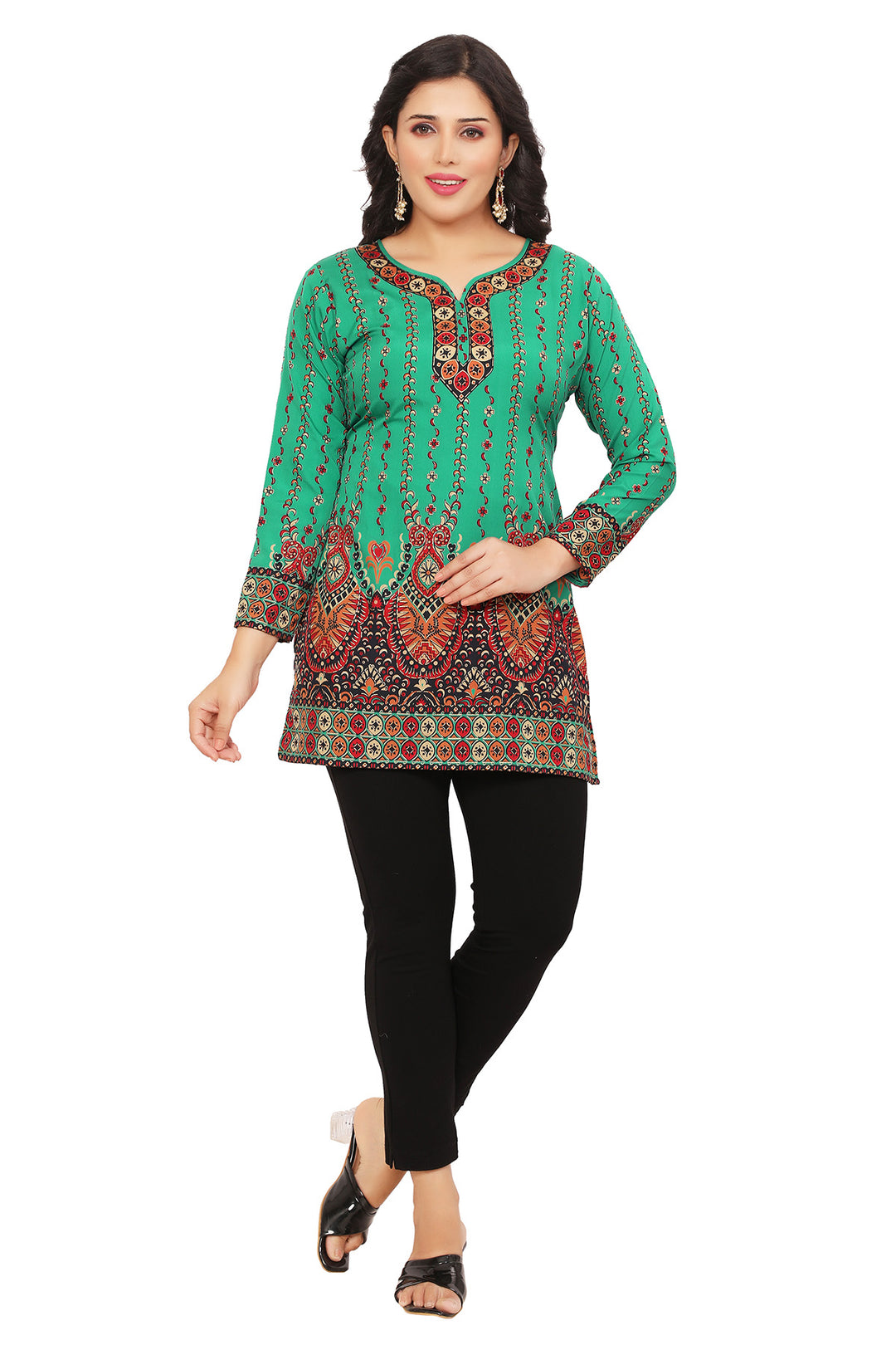 Green Short Kurta