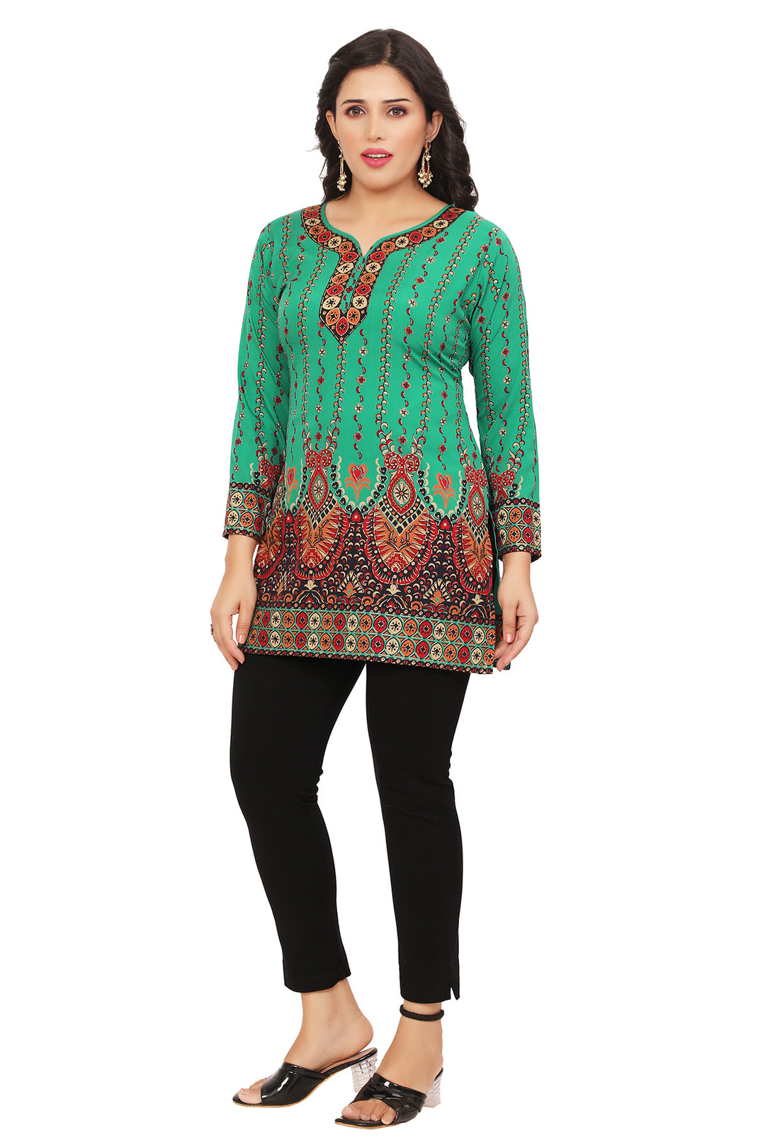 Green Short Kurta