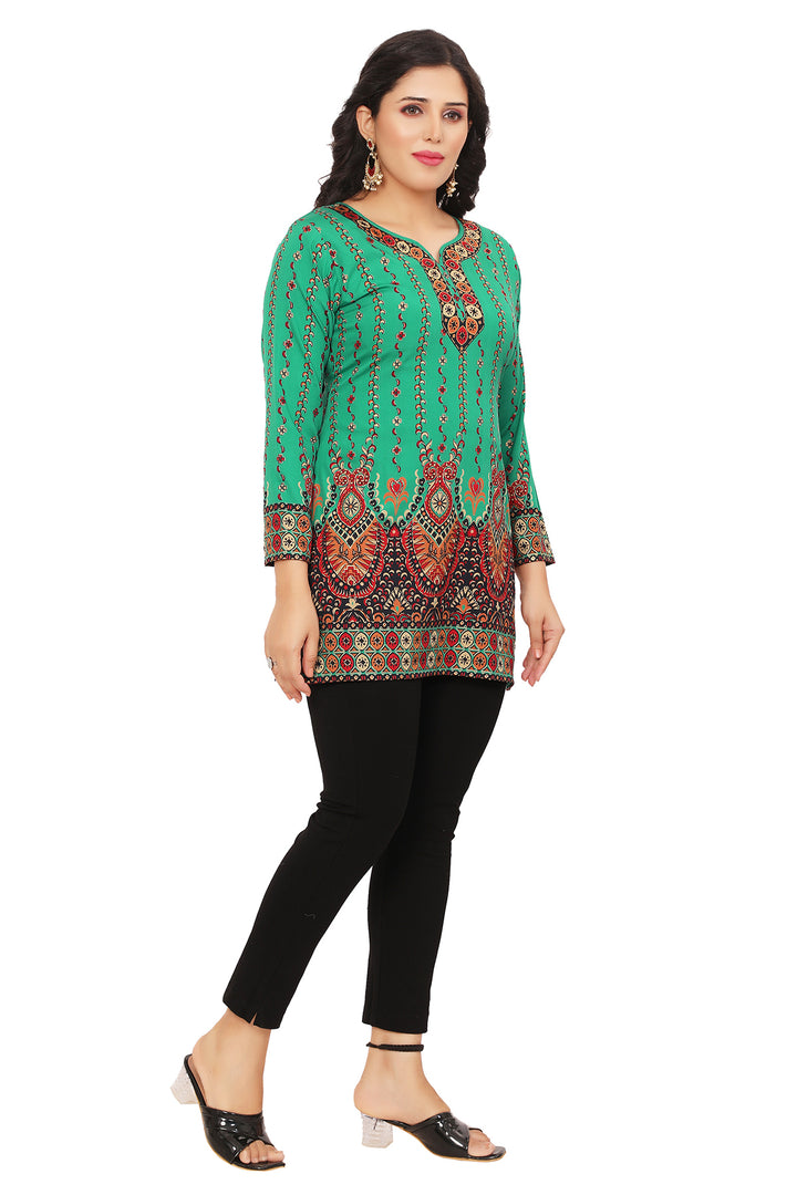 Green Short Kurta