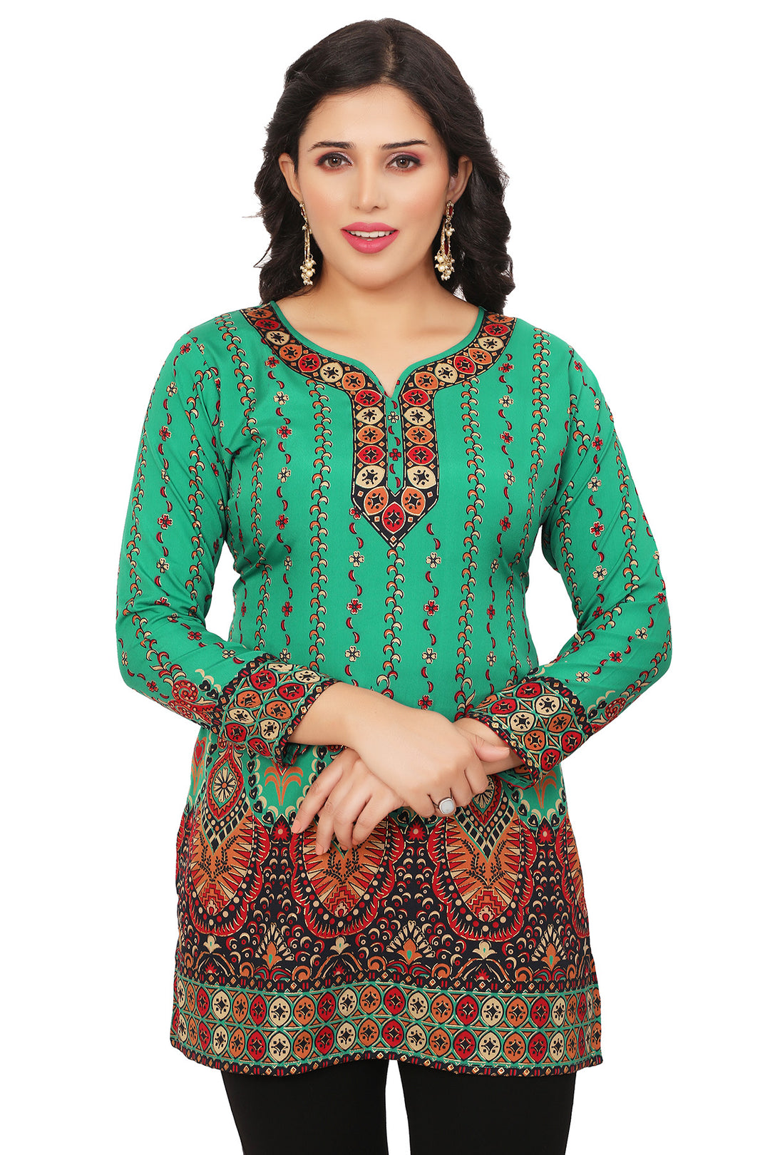 Green Short Kurta