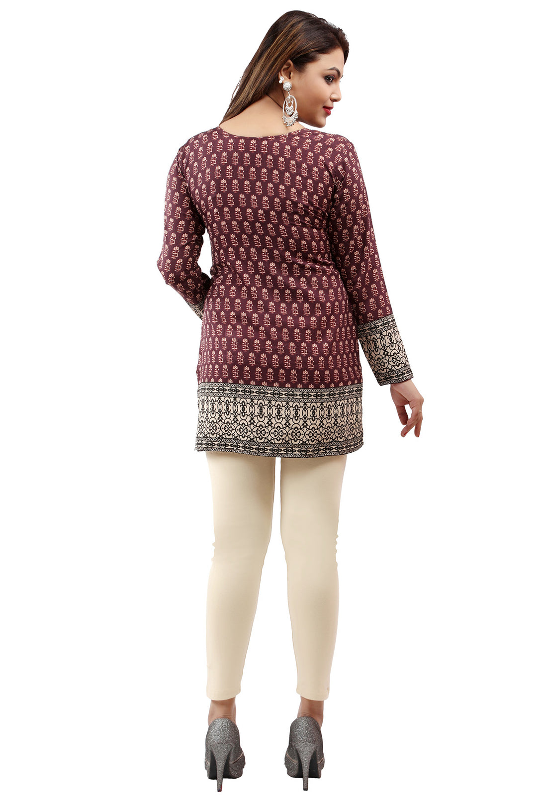 Brown short kurti for women