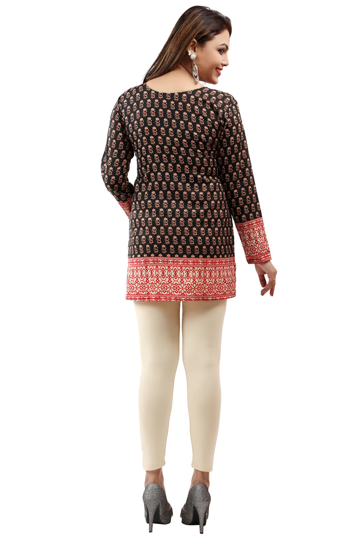 Black short kurti for women