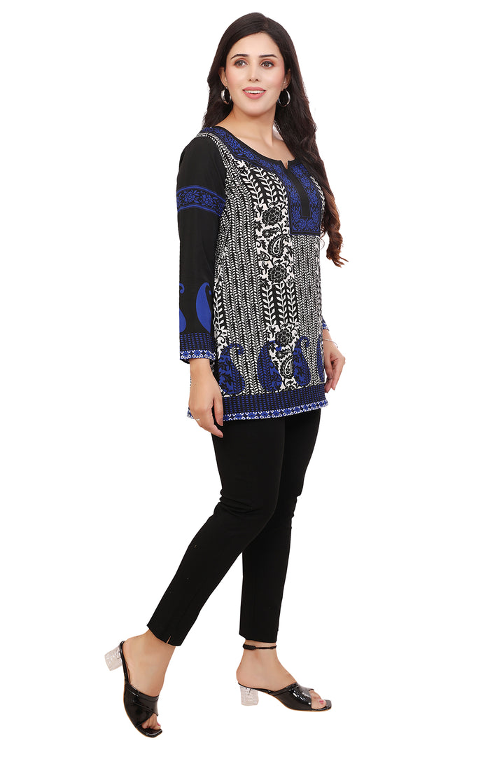 Black-Blue Kurti