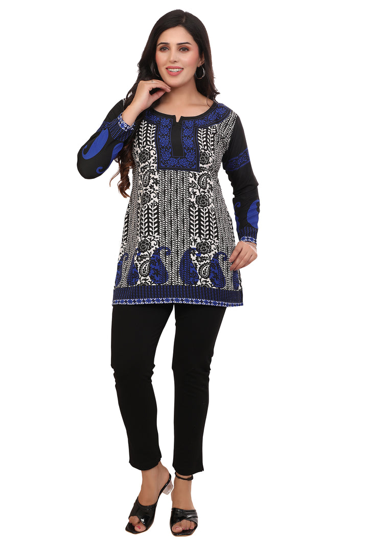 Black-Blue Kurti