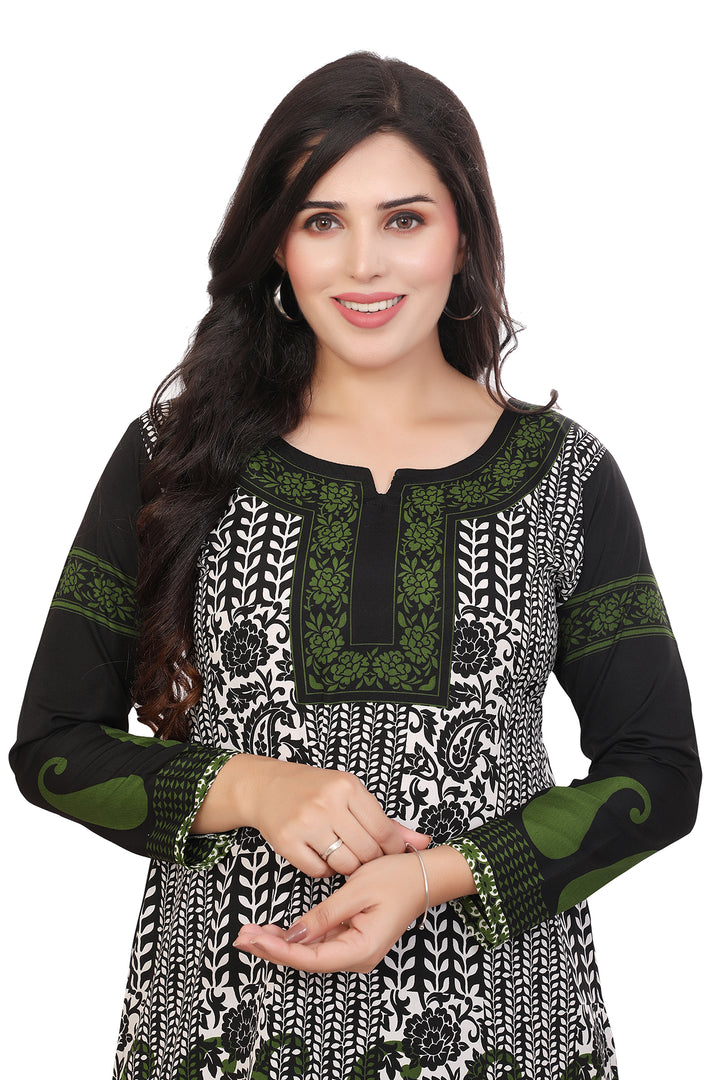 Short Kurtis for Women Online Elegant Black Tunic Tops from India