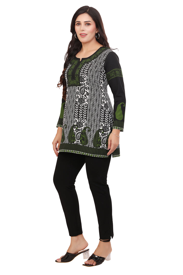 Black-Green Kurti