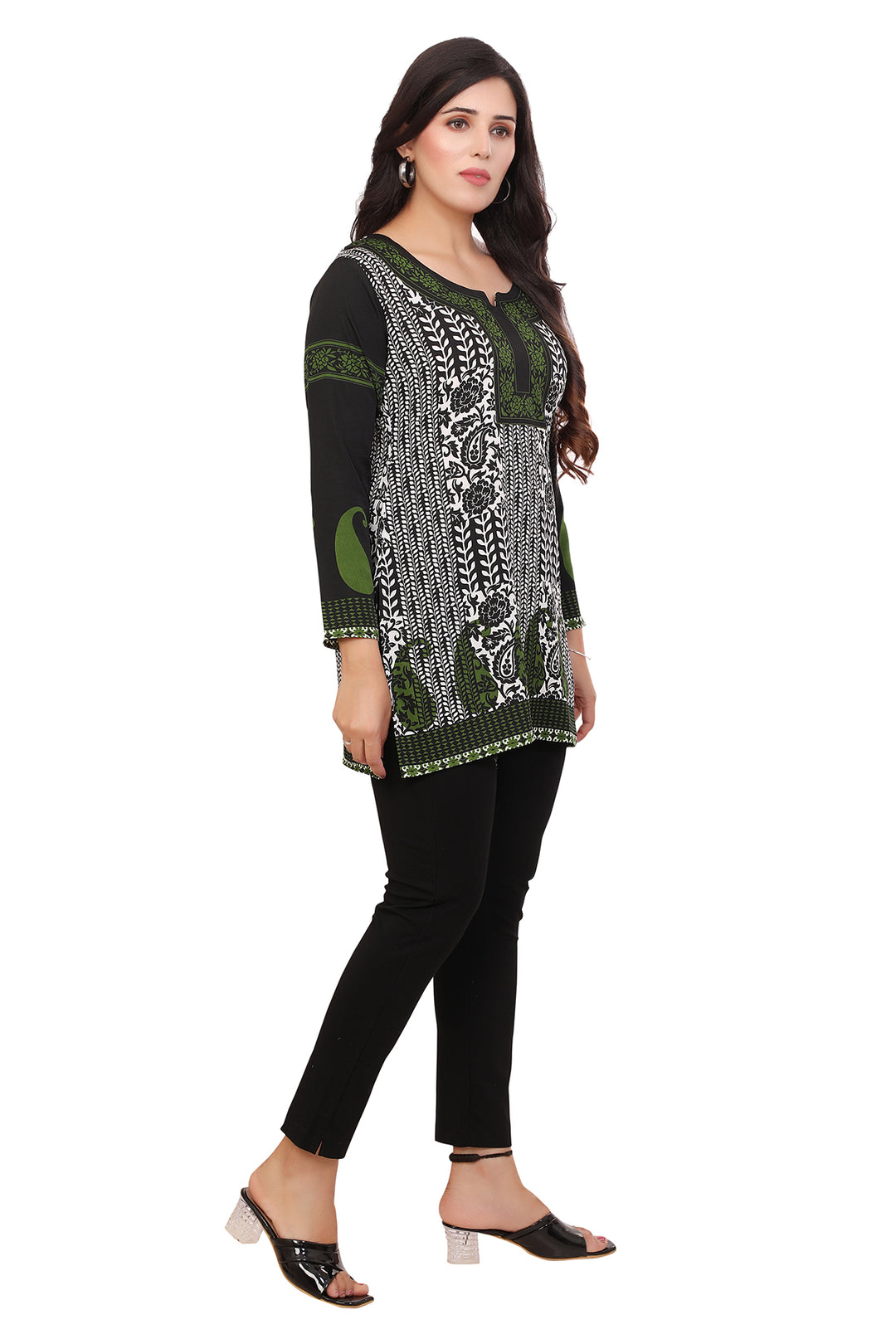 Black-Green Kurti