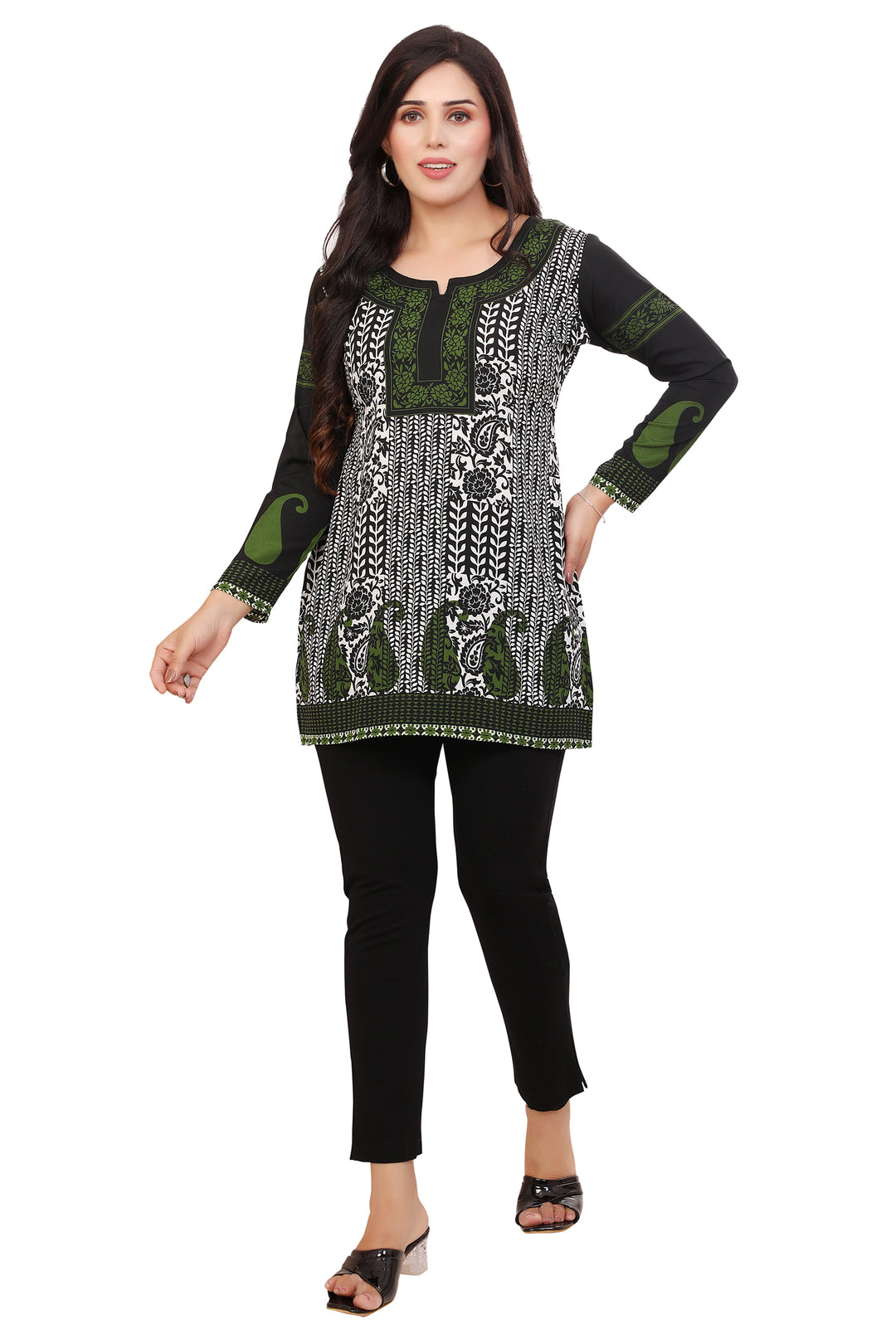 Black-Green Kurti