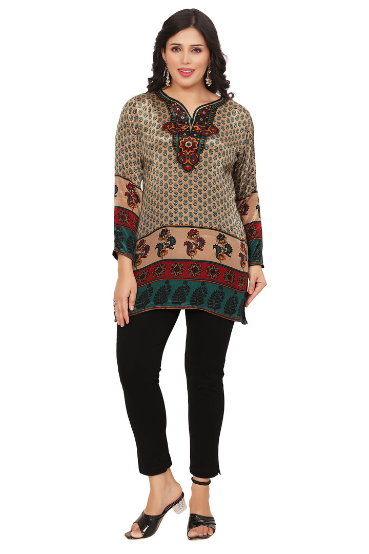 Green short kurti