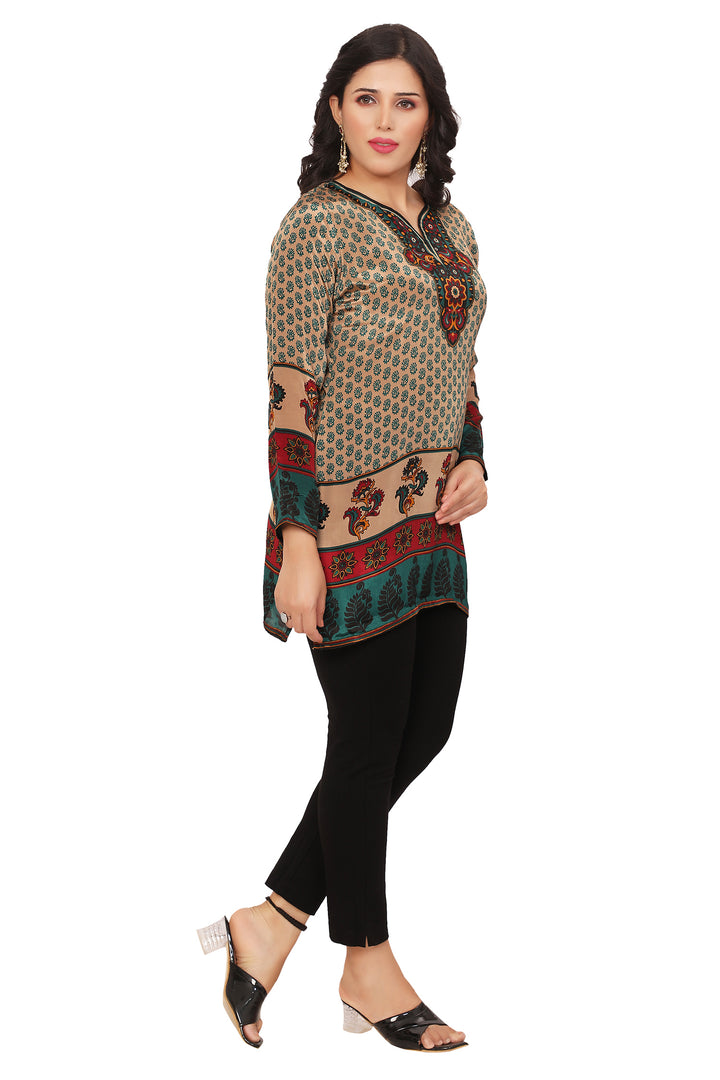 Green short kurti