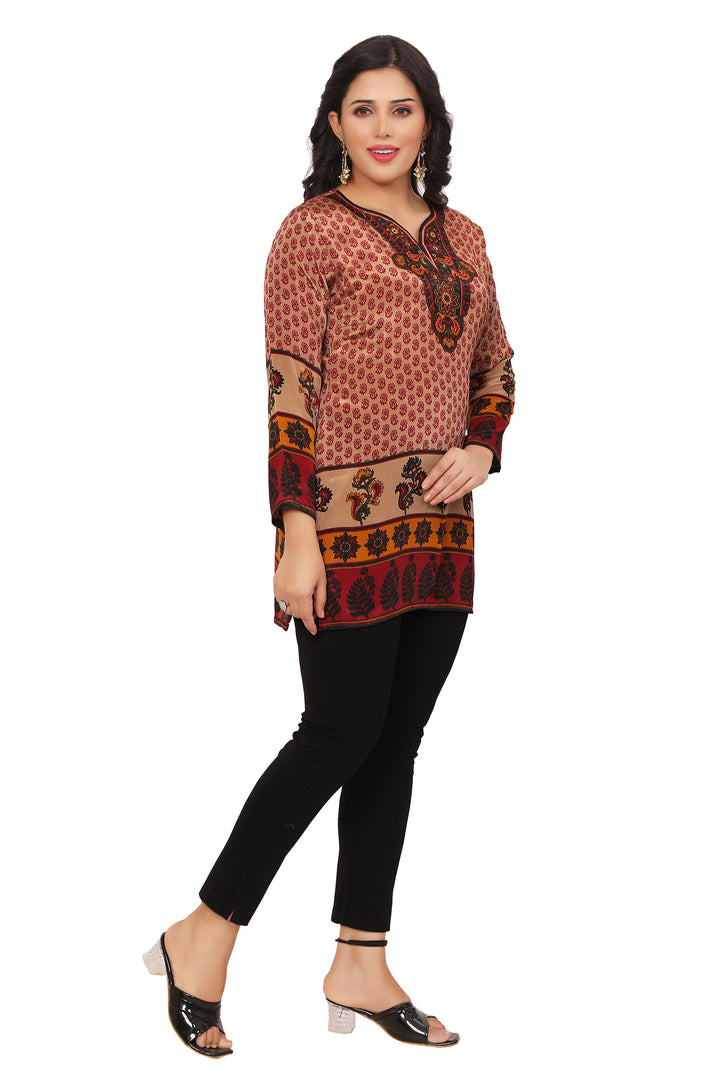 maroon short kurti