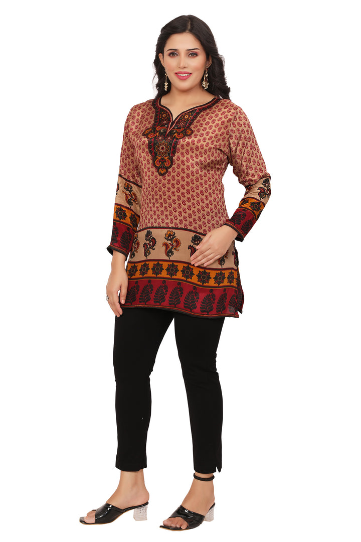 maroon short kurti