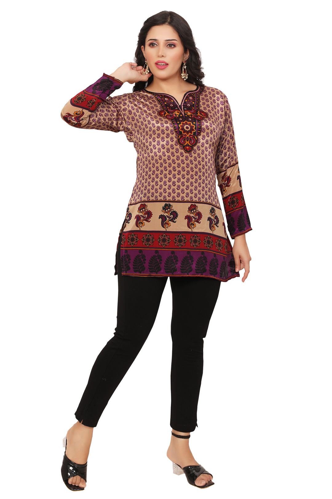 Purple kurta for women