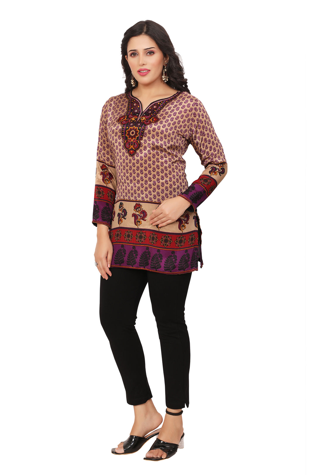Purple kurta for women