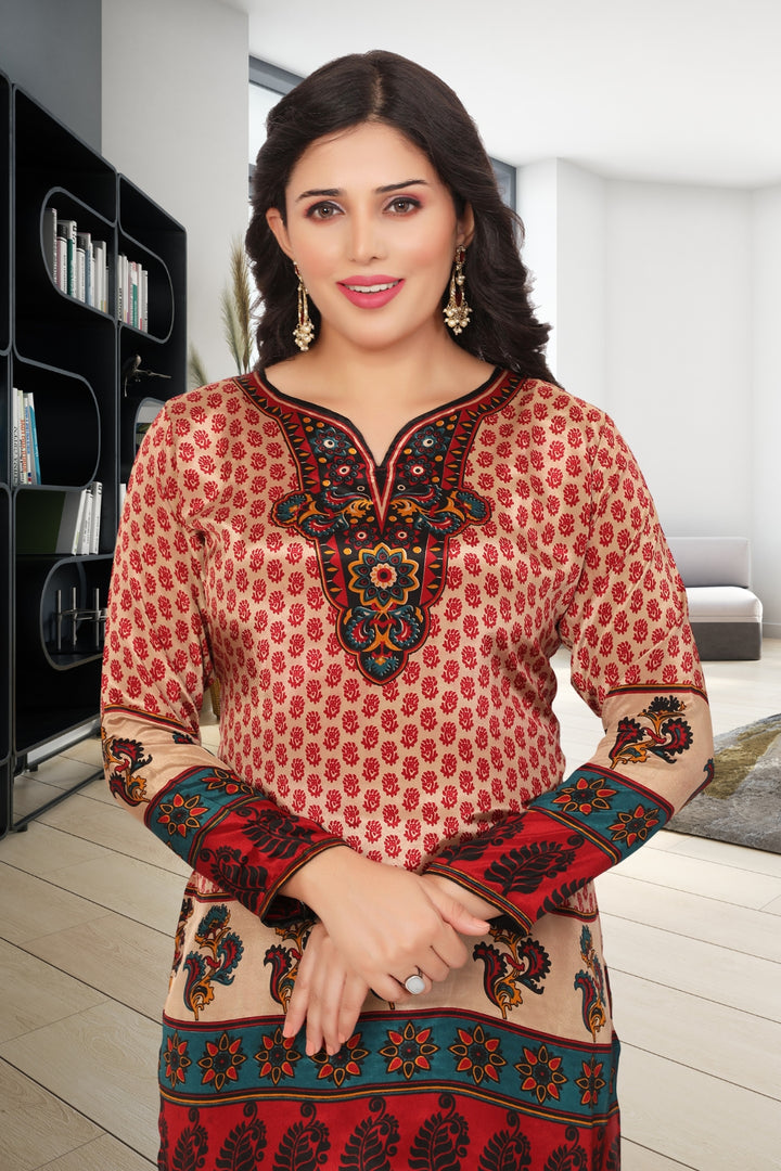 Stylish Brown Indian Kurti - Chic Ethnic Wear for Women