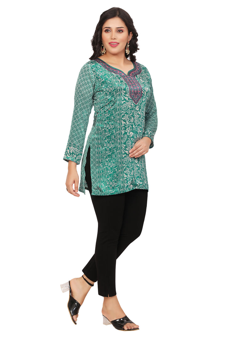 Green kurti for party wear