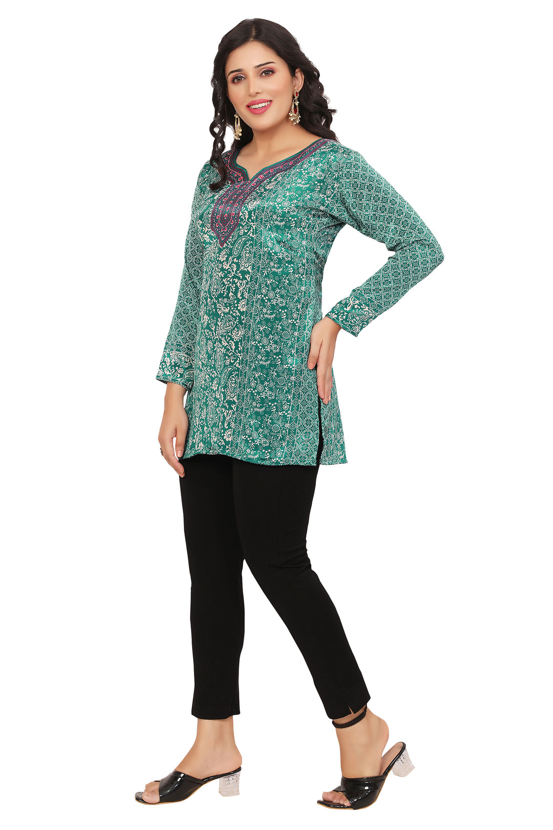 Green kurti for party wear