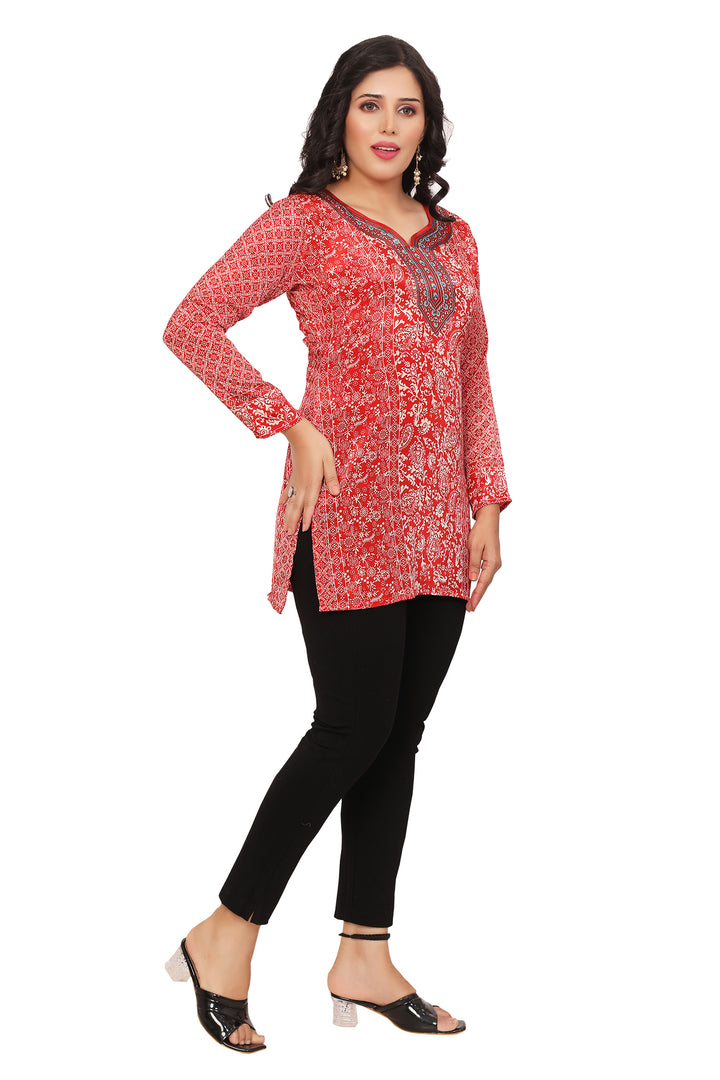 Red kurti for party wear