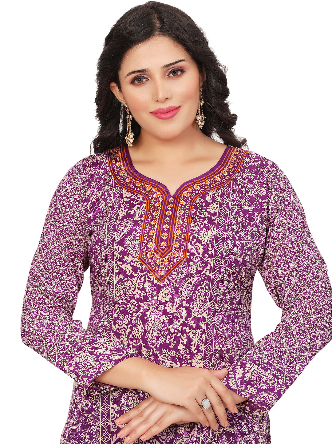 Purple kurti for party wear