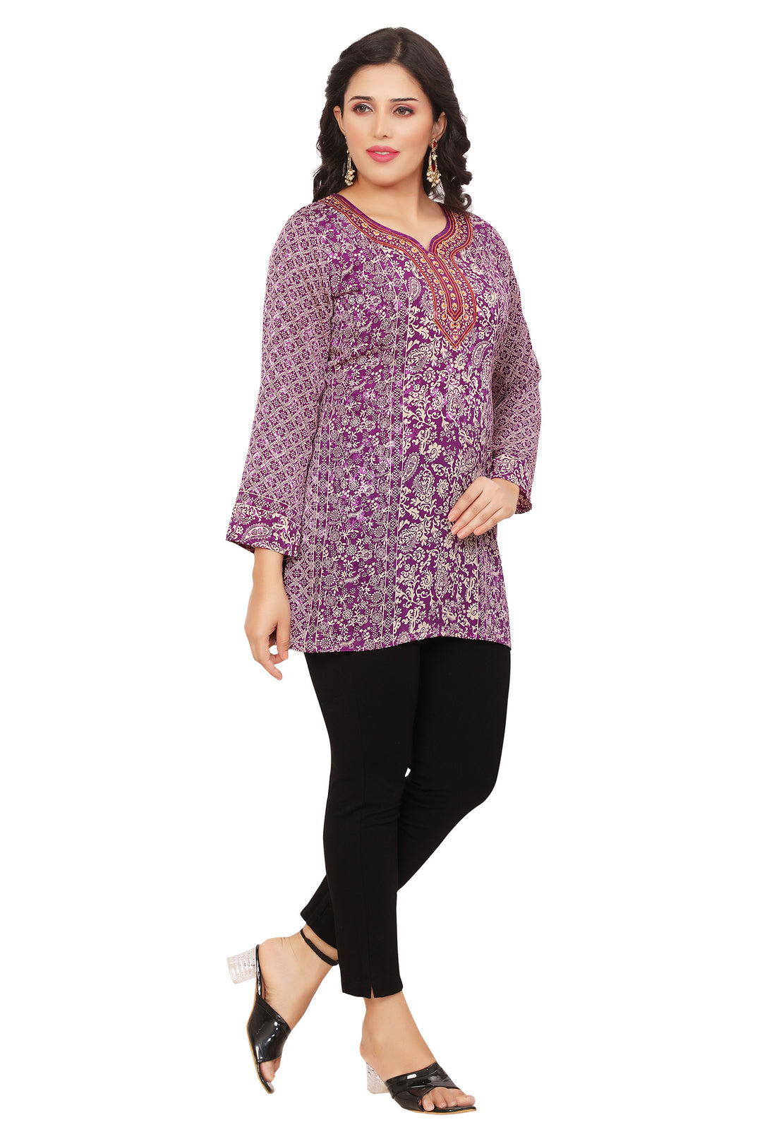 Purple kurti for party wear