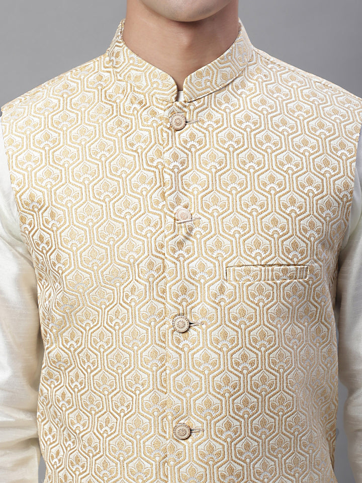 Cream Indian Waistcoat for Men