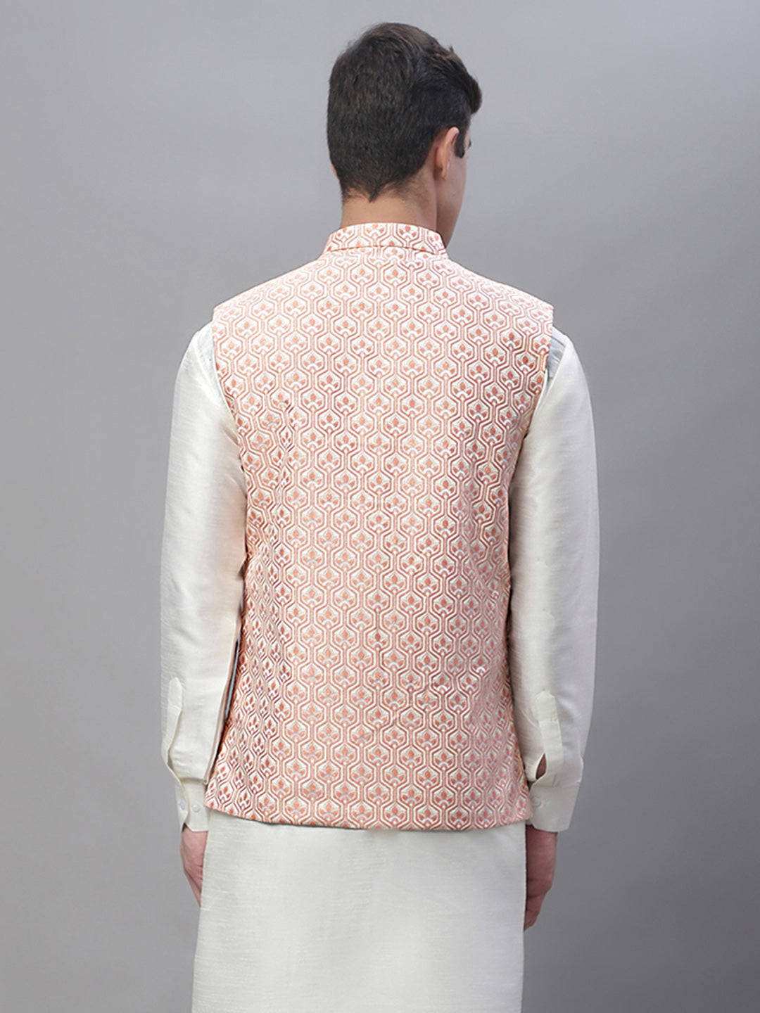 Peach Indian Waistcoat for men
