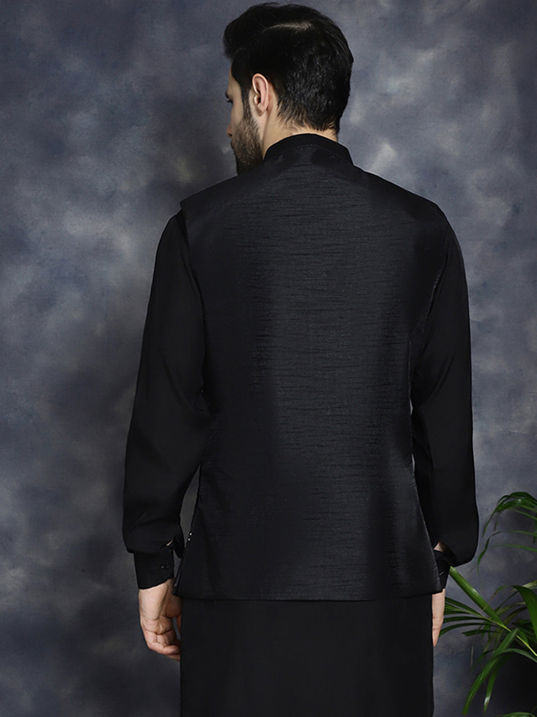 Black Nehru Jacket for men
